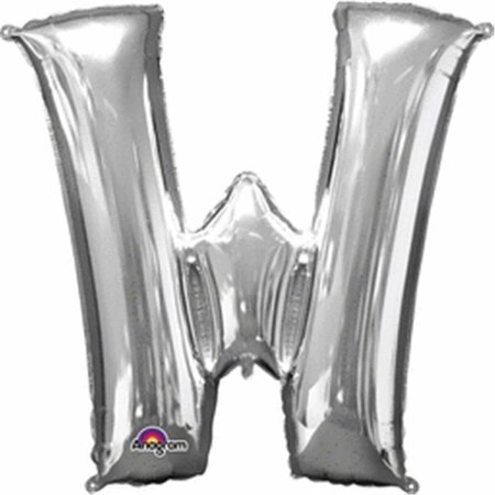GOLDENGIFTS 33 in. Letter W Silver Supershape Foil Balloon - Silver - 33 in. GO3588516